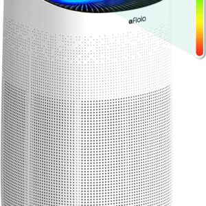 Afloia Luftreiniger H13 HEPA Filter 360° Luftqualität Anzeige Luftentfeuchter für Allergie Pollen Geruch