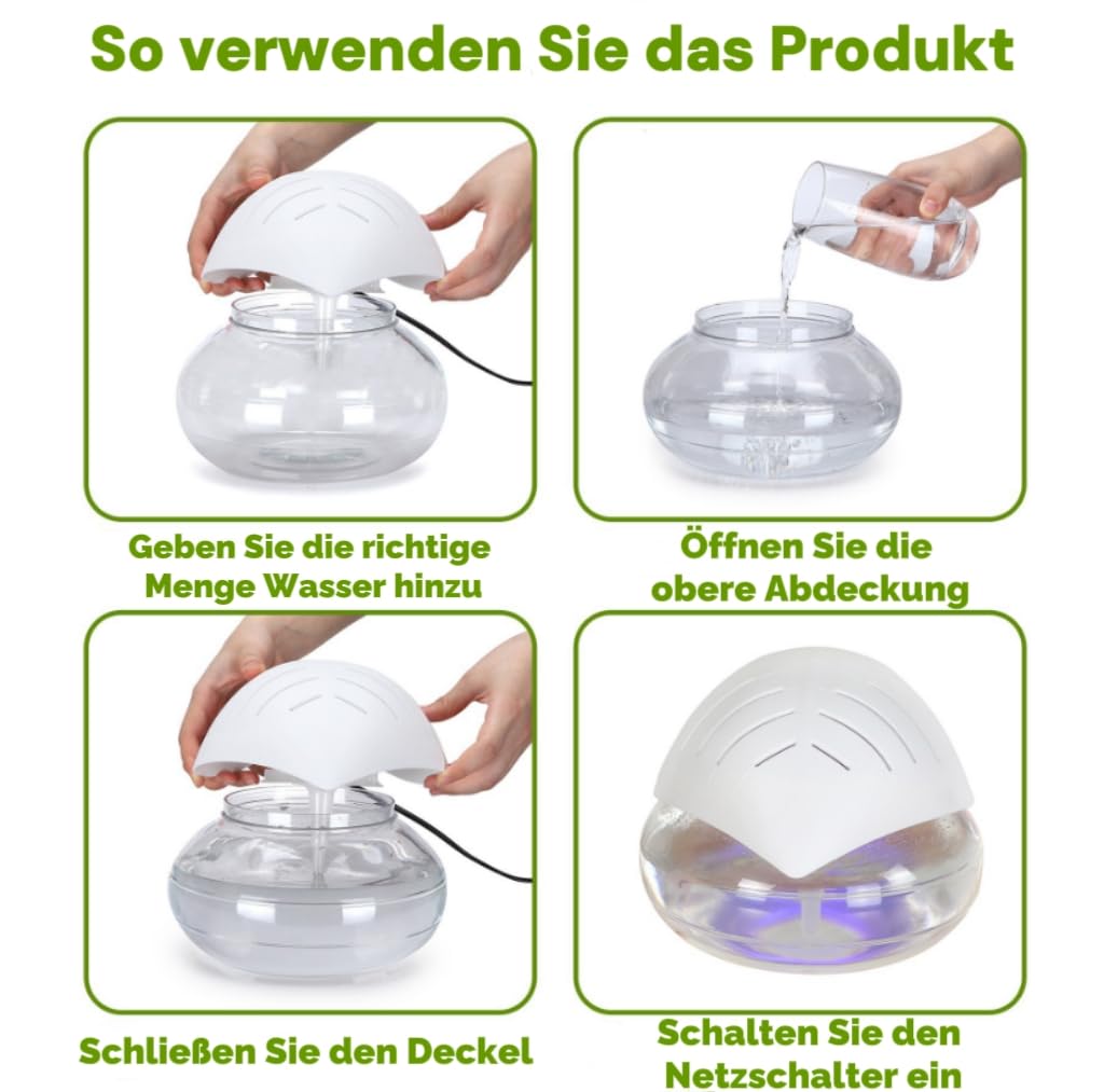 Air Freshener Luftreiniger bis 100m², 1000ml, Luftbefeuchter, Aroma-Diffusor (Hellblau)