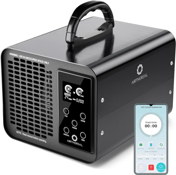 Airthereal Ozonegenerator mit Smart-WiFi, einstellbare Leistung, Timer, sterilisierend