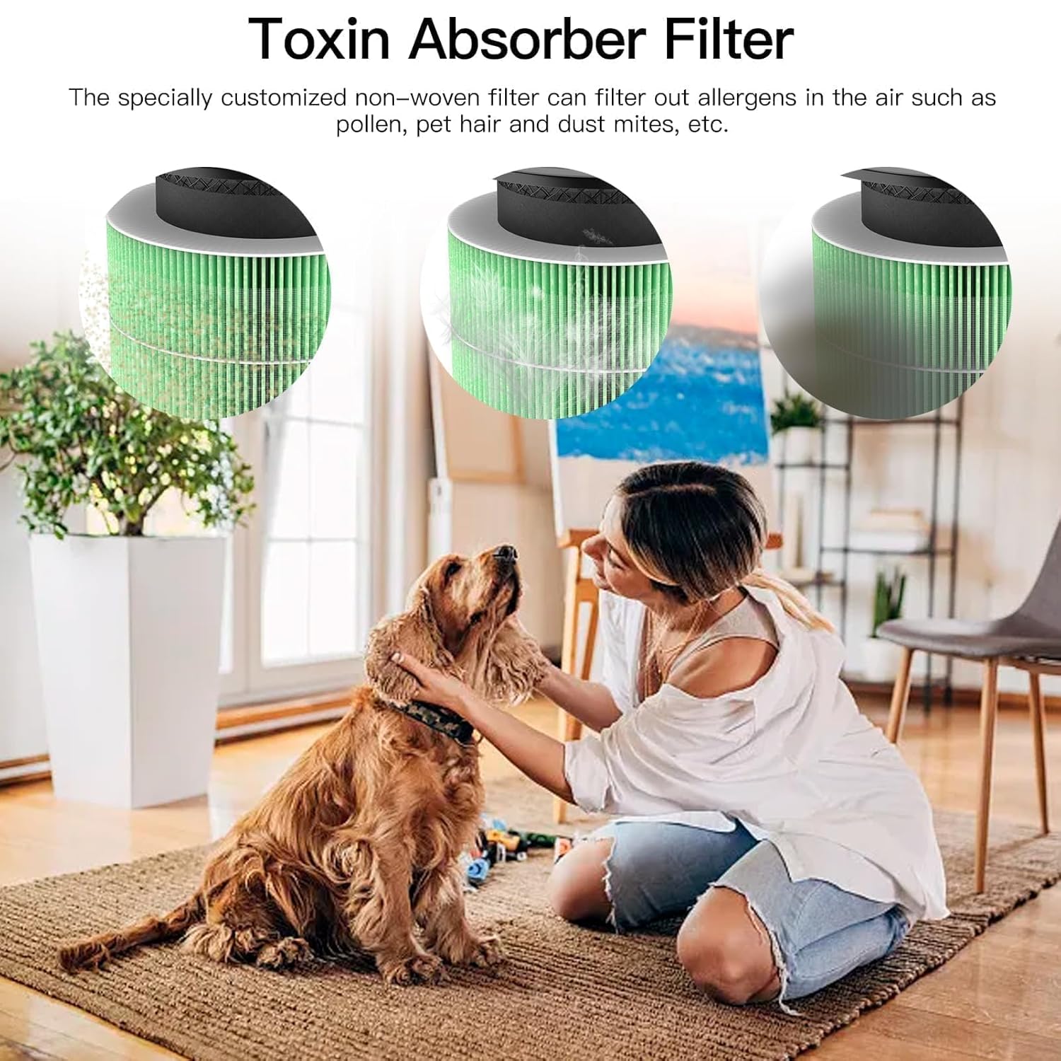 AIRTOK AP0601 Ersatzfilter 4-stufig H13 HEPA Set 2 für Luftreiniger