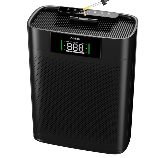 AIRTOK Luftreiniger für 1300 ft², HEPA-Filter, PM2.5-Anzeige, Schlafmodus, Aromabehandlung