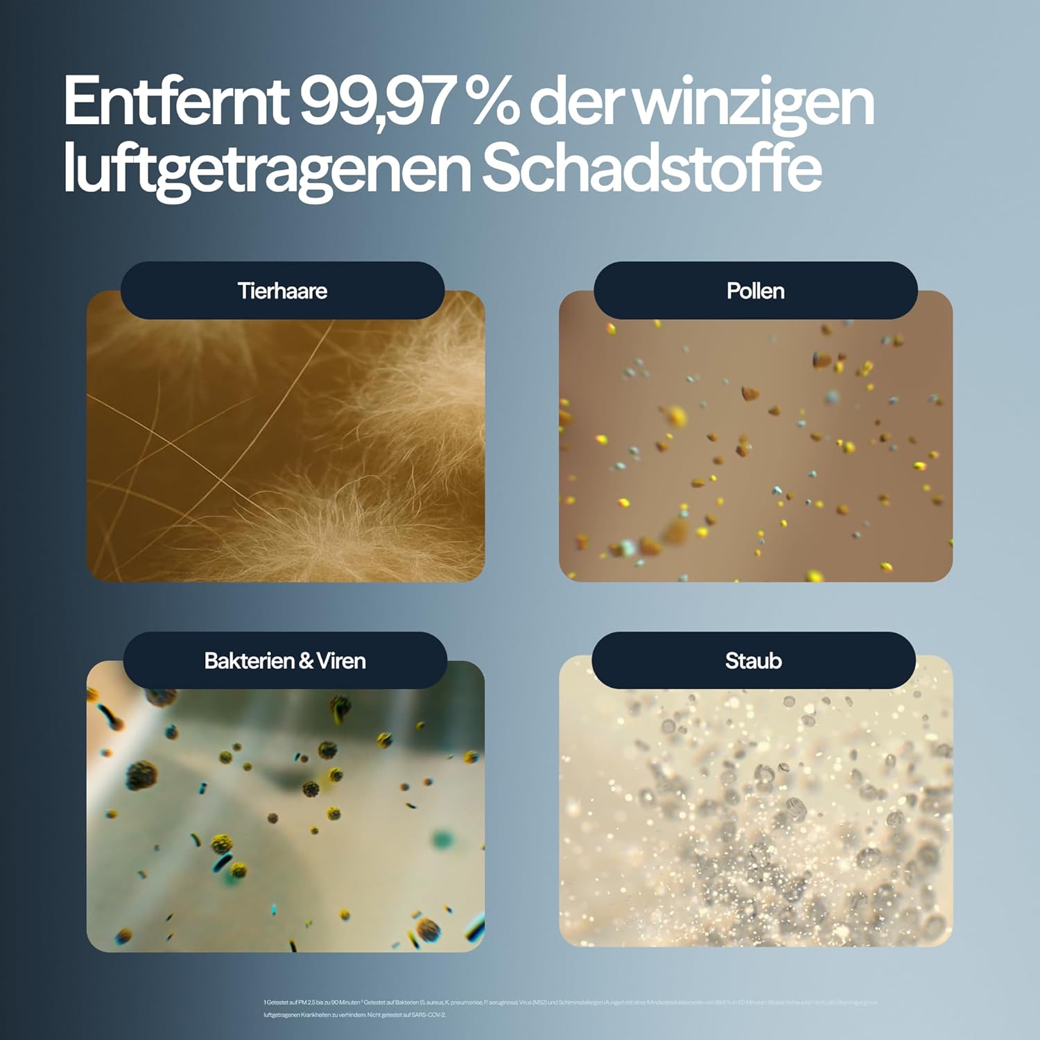 BLUEAIR Blue Pure 3350i Max Luftreiniger für Räume bis 86 m² – Smart, Leise, HEPA-Technologie – Ideal für Allergiker, Haustiere, Rauch, Staub und Schimmel – WLAN-fähig, Modernes...