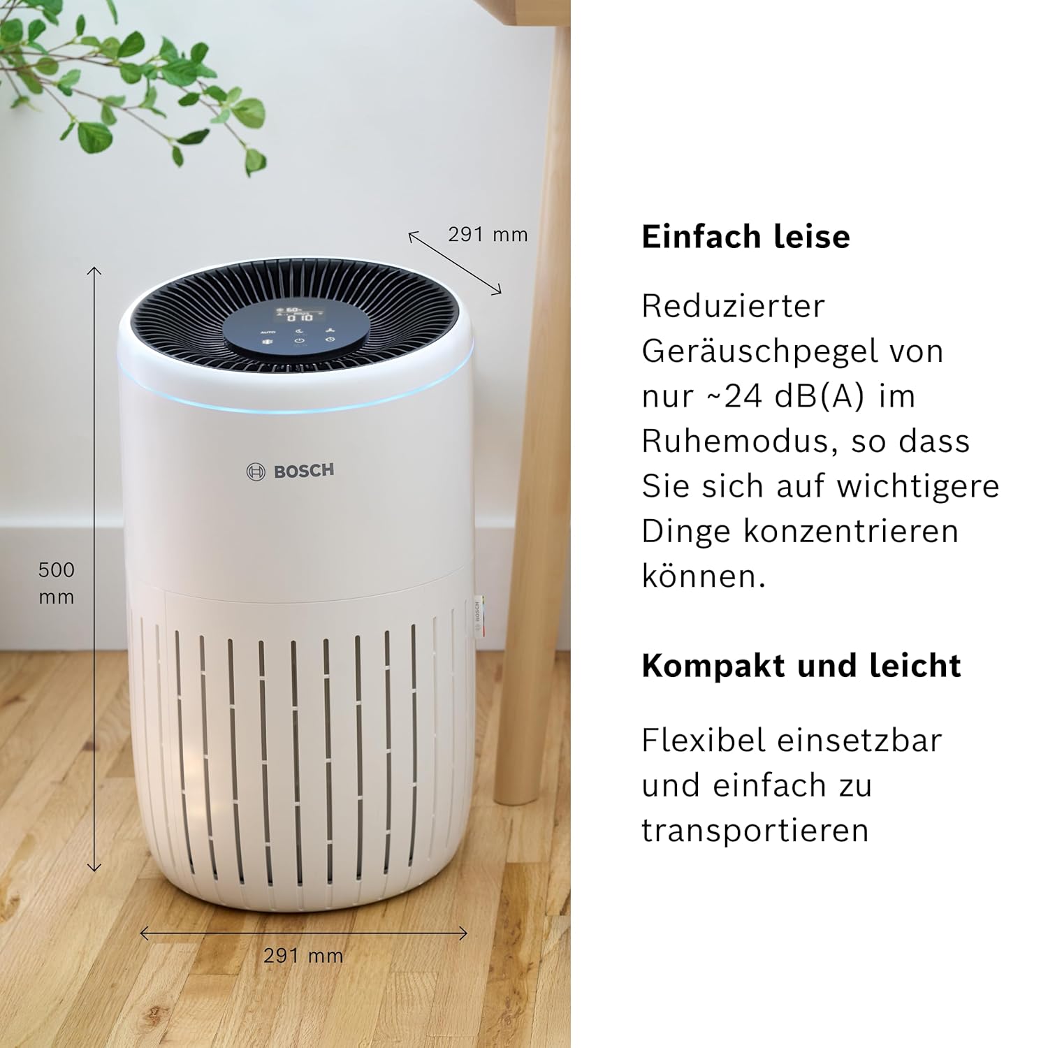 Bosch Air 4000i Luftreiniger App-Steuerung 3-in-1 Filter Sensor Auto-Modus