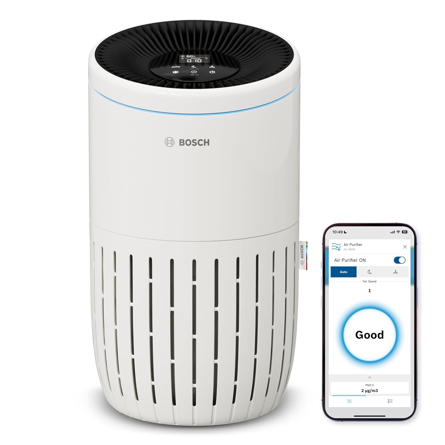 Bosch Air 4000i Luftreiniger App-Steuerung 3-in-1 Filter Sensor Auto-Modus