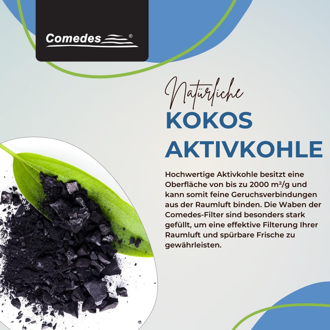 Comedes Filter Set für Philips Luftreiniger, 2 HEPA-Filter, passend für AC2889/87/82, AC3829/10, Ersatz für FY2422/30, FY2420/30