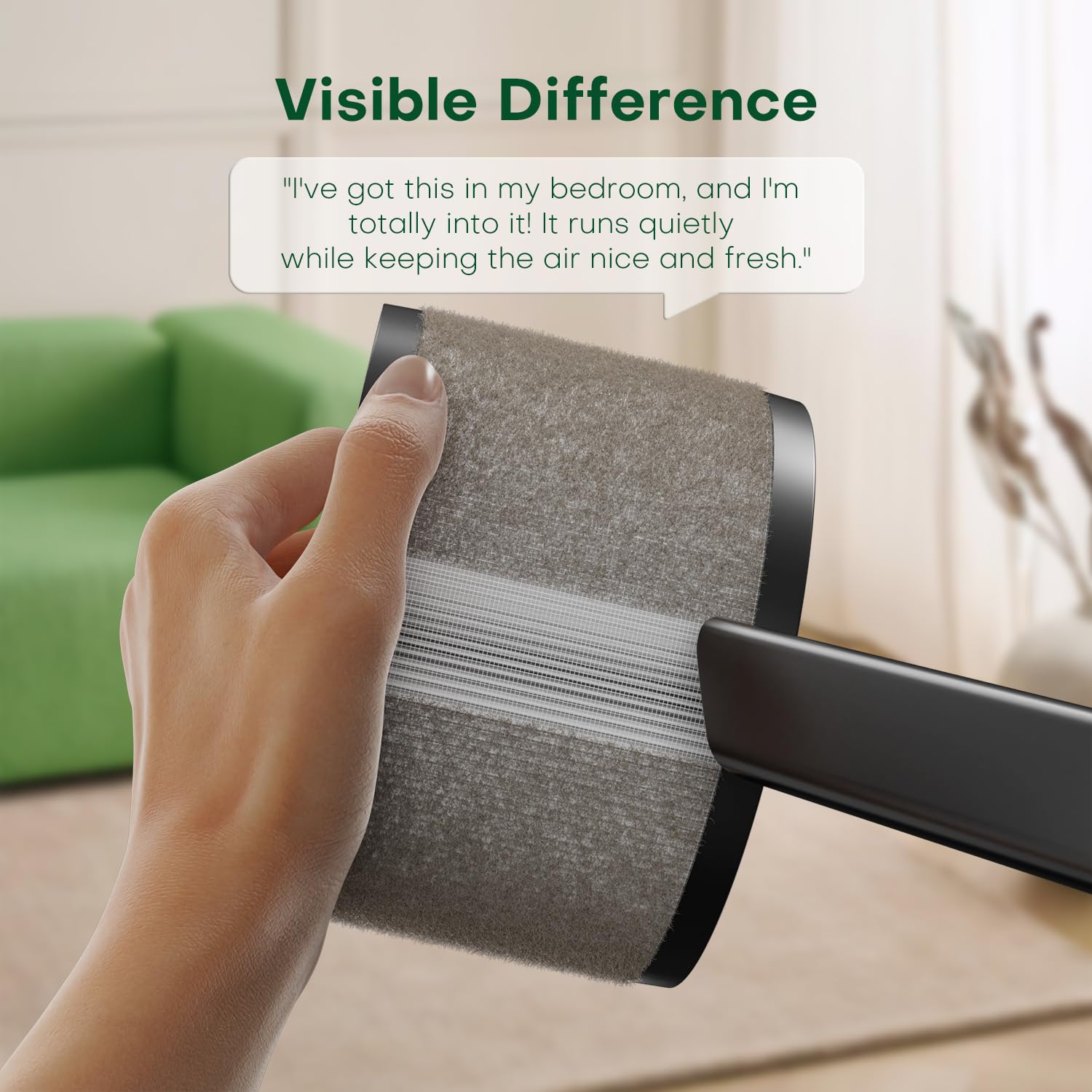 CONOPU Luftreiniger für Allergiker mit 3-Stufen-Filtration und Aromatherapie-Funktion