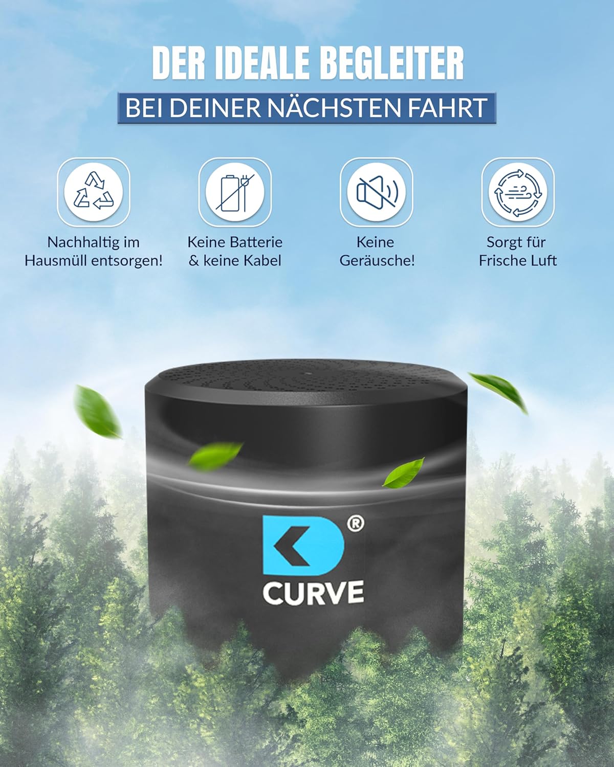 Curve Luftreiniger Granulat 99% Keime Auto Wohnmobil Zuhause Silent