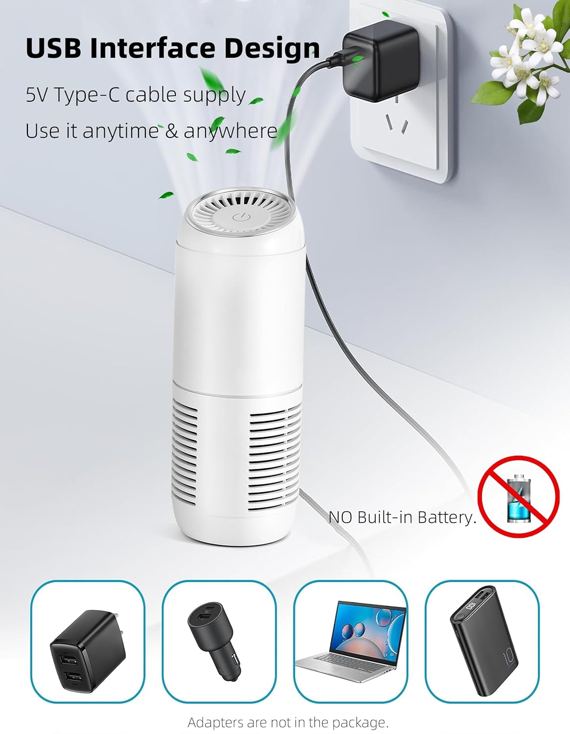 Cuxin Luftreiniger für Auto H13 HEPA Filter Rauchgeruch Pollen Staub