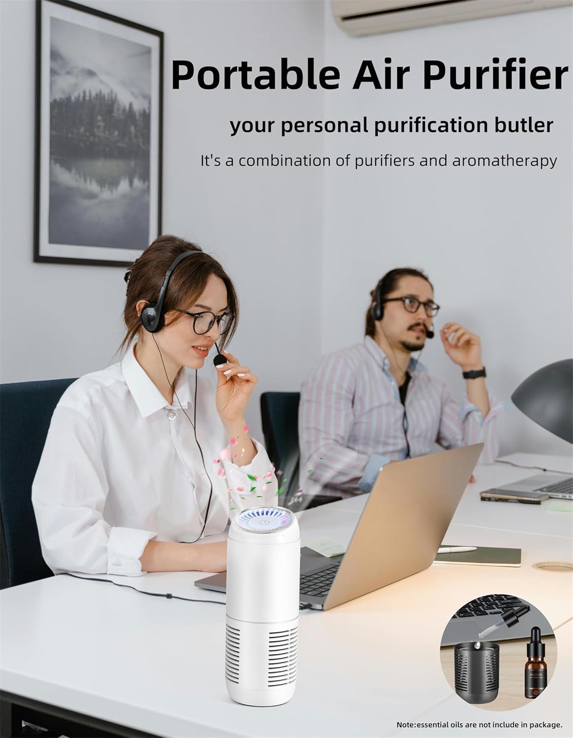 Cuxin Luftreiniger für Auto H13 HEPA Filter Rauchgeruch Pollen Staub