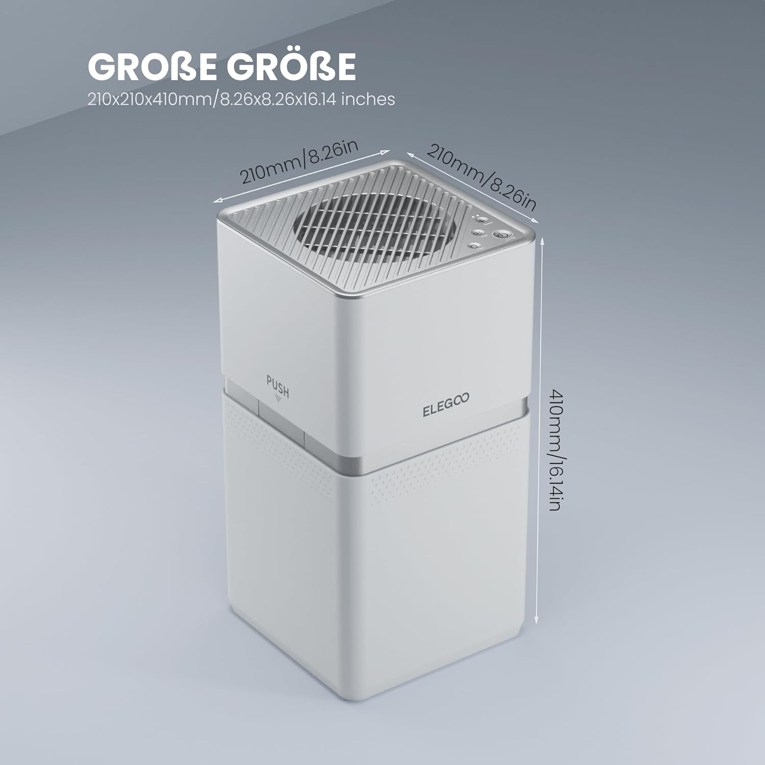 ELEGOO MarsMate Luftreiniger, 95% TVOC-Reduktion, Smart-Sensor, kompatibel mit Mars 4 Max/Saturn 3