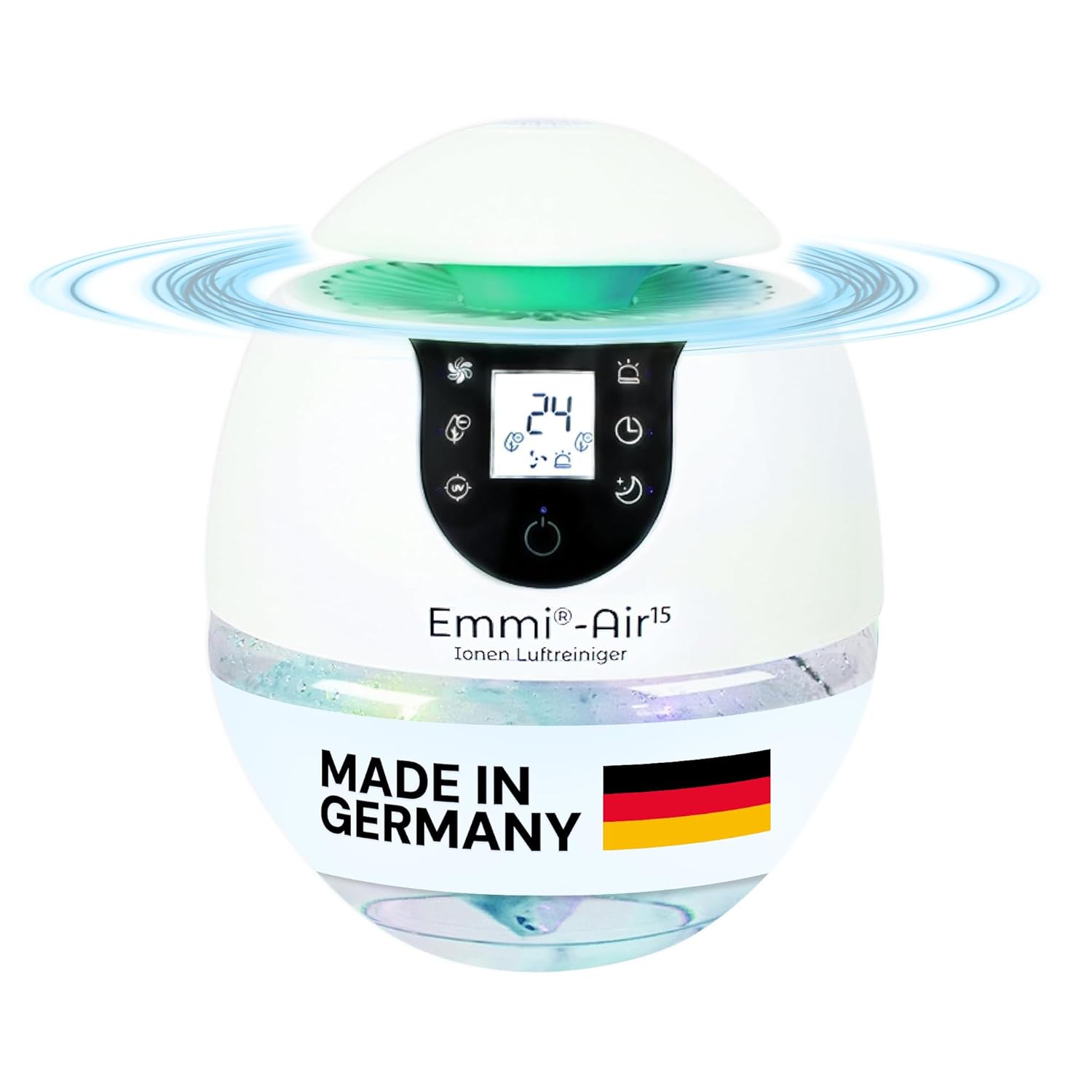 Emmi Luftreiniger Ionisator für Allergiker & Raucherzimmer – bis 35 m², geruchsbeseitigend, gegen Pollen & Staub