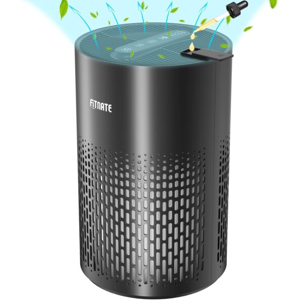 FITNATE Luftreiniger mit Aroma Diffusor, HEPA Filter für große Räume bis 20 m², 99,9% Filterung, 20 dB leise