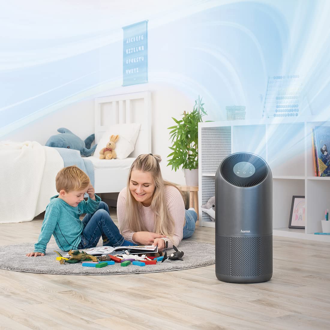 Hama Luftreiniger App-Steuerung HEPA Filter 99,95% Pollen Haushaltsstaub