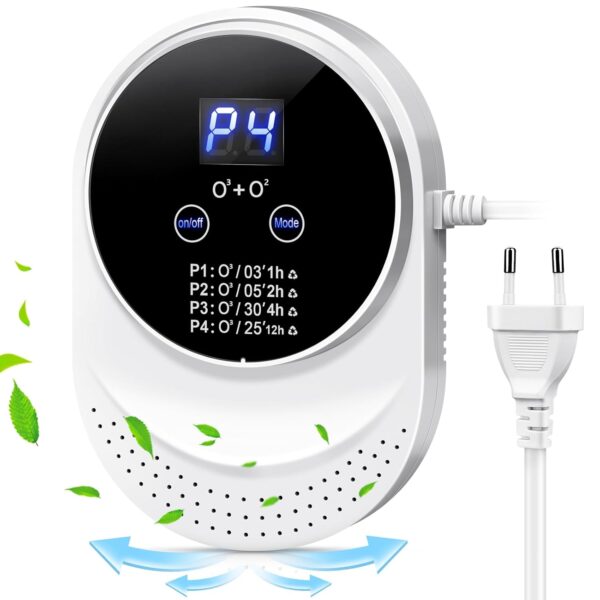 ICARE Luftreiniger mit Ozon-Generator, Ionisation und Geruchsbeseitigung für Allergiker, Auto, Küche, Bad