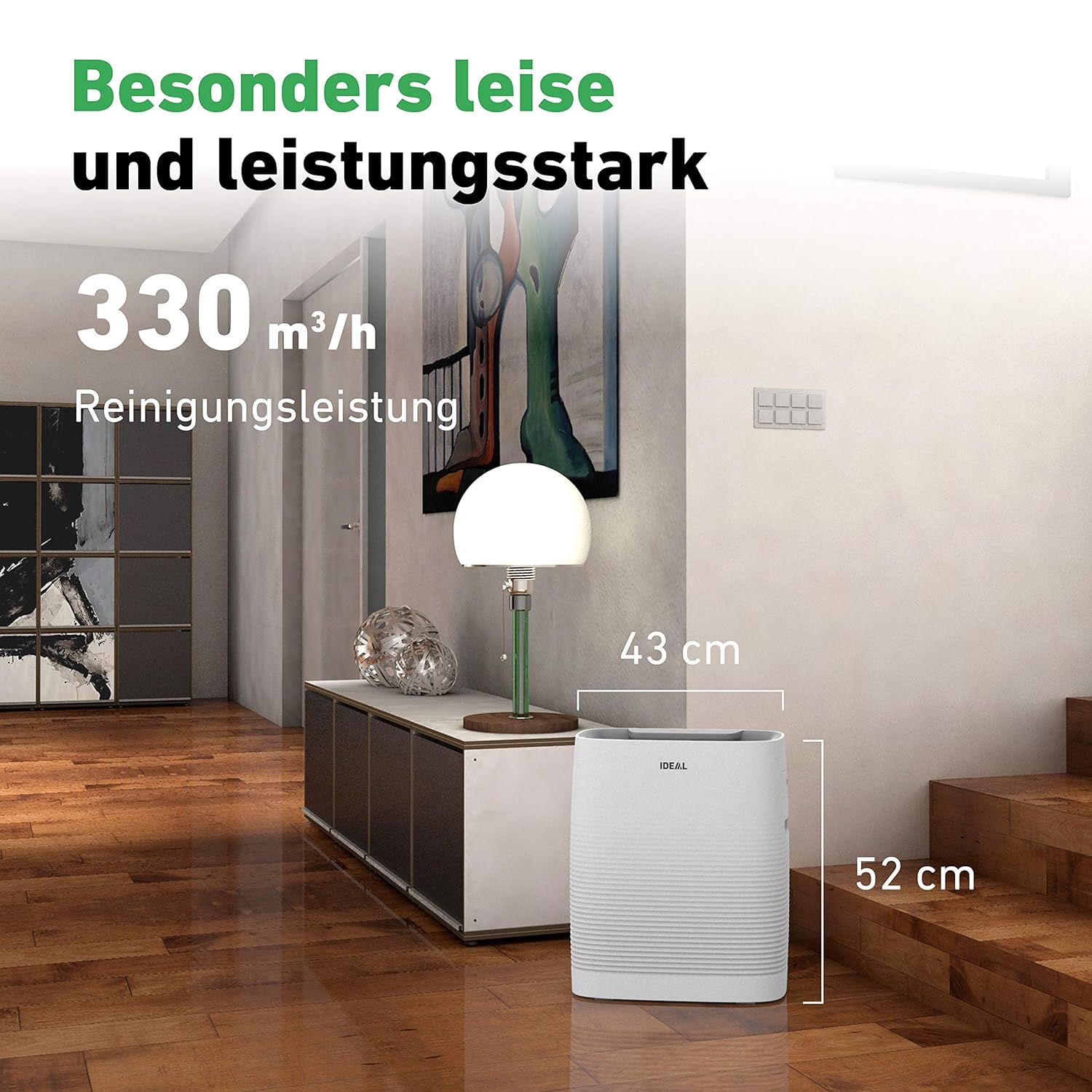IDEAL Luftreiniger AP35 HEPA Filter für Allergene, Rauch & Gerüche, leise, bis 45 m²