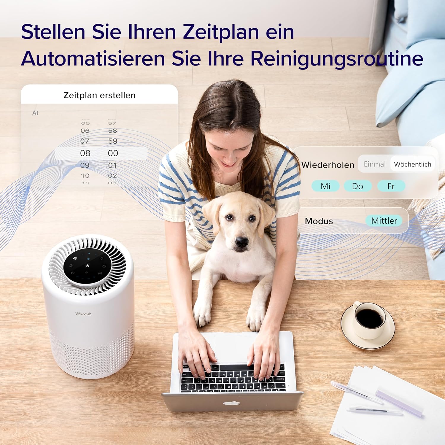LEVOIT Luftreiniger HEPA-Filter App-Steuerung Schlafmodus für 35 m²