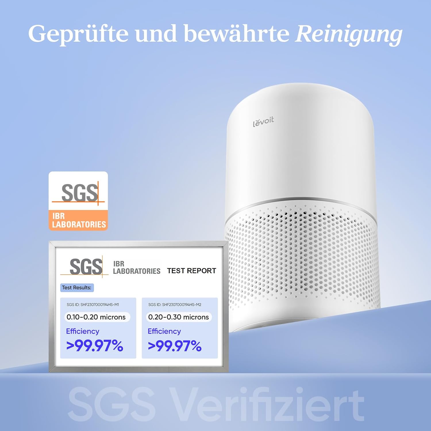 LEVOIT Luftreiniger mit HEPA Filter – für Allergie, Staub, Pollen, leise, Timer