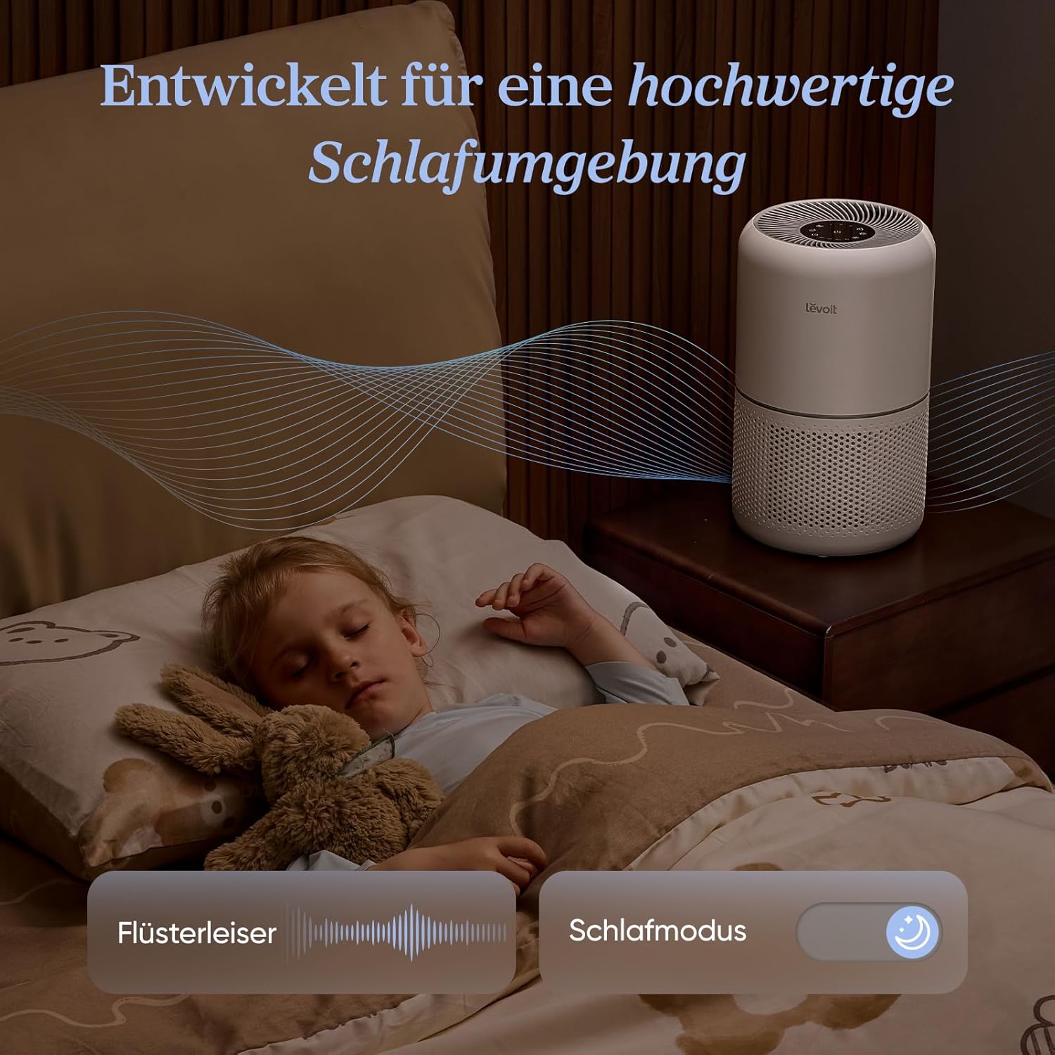 LEVOIT Luftreiniger mit HEPA Filter – für Allergie, Staub, Pollen, leise, Timer