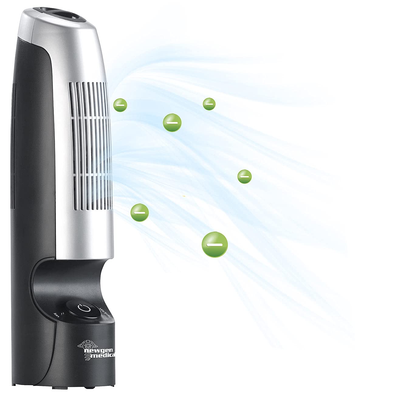 newgen medicals Luftreiniger mit Ionisation, HEPA-Filter, leise, großräumig