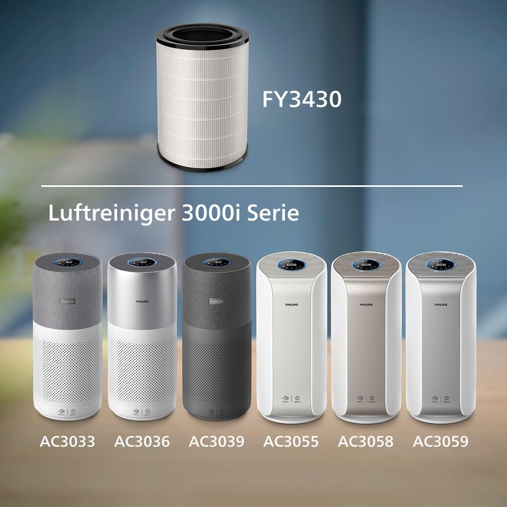 Philips FY3430/30 Filter für Luftreiniger 3000 – HEPA, Aktivkohle, AC3033/10
