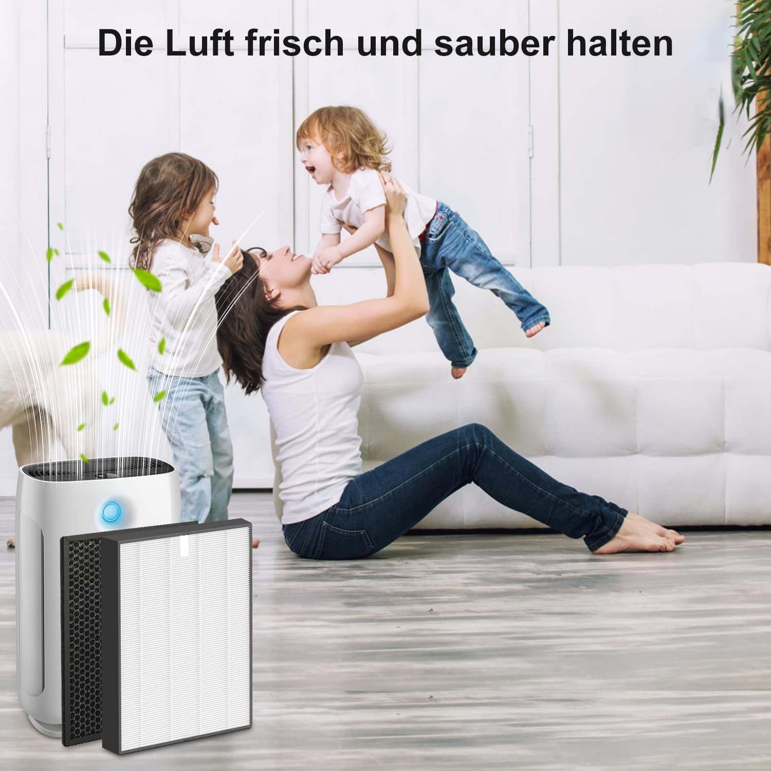 Philips Luftreiniger Filter HEPA Aktivkohle für Series 2000 3000