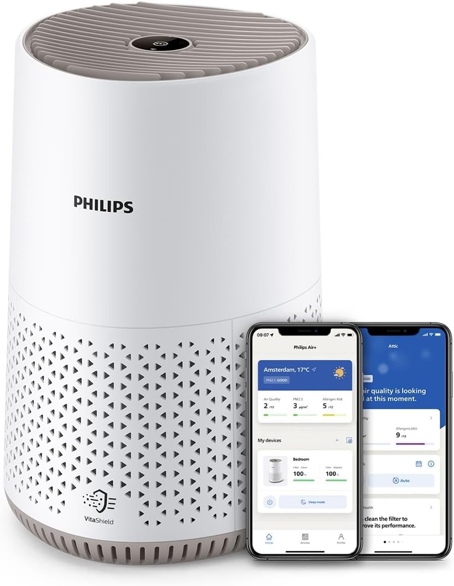 Philips Luftreiniger Smart 600i, 99,5% Pollen & Staub, WLAN, bis 39 m²