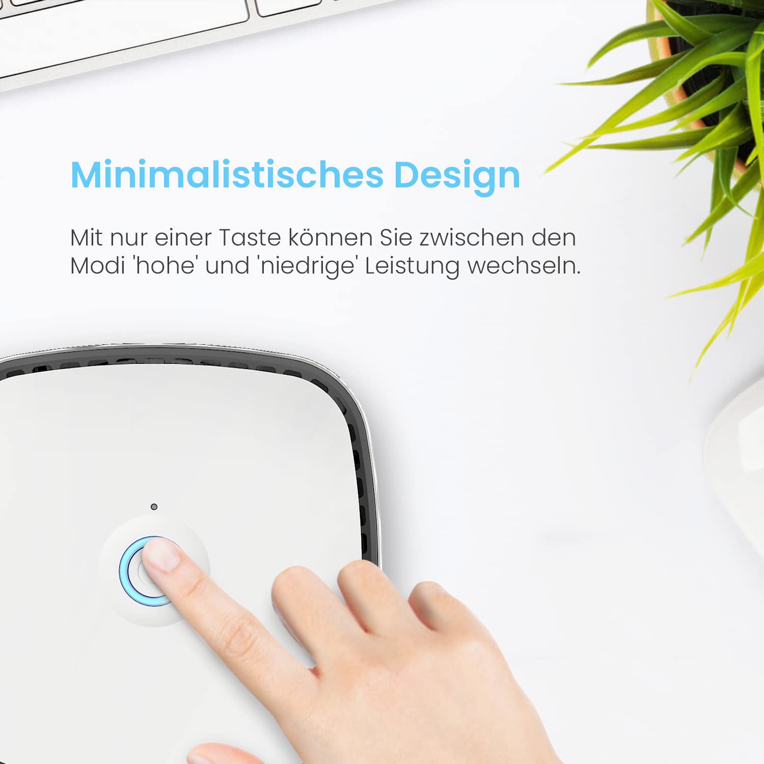 Pro Breeze Luftreiniger 4-in-1 HEPA-Filter Ionisator für Allergien Raucher