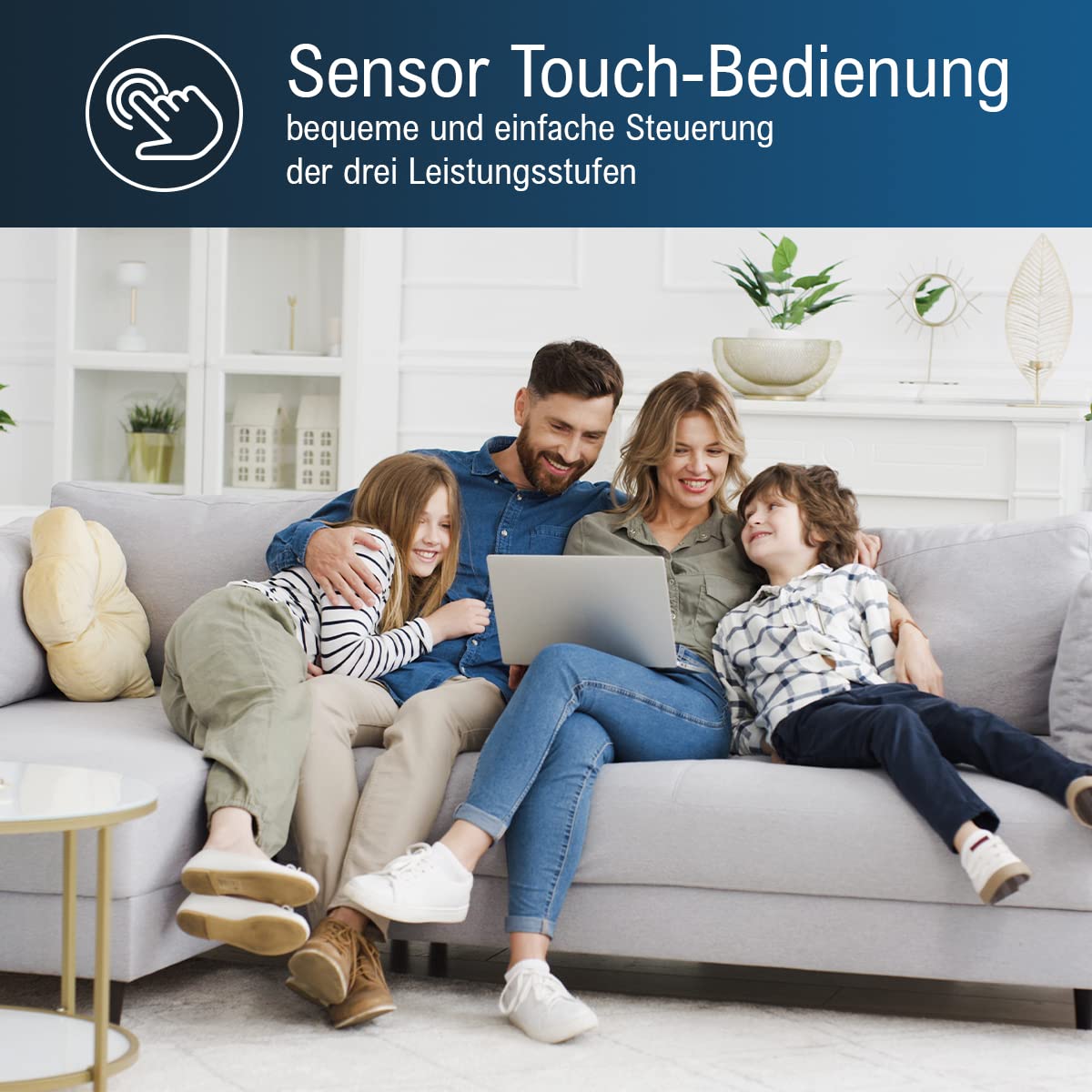 ProfiCare® Luftreiniger für Räume bis 20 m² mit 2 Filtern, 3 Leistungsstufen und Sleep-Modus