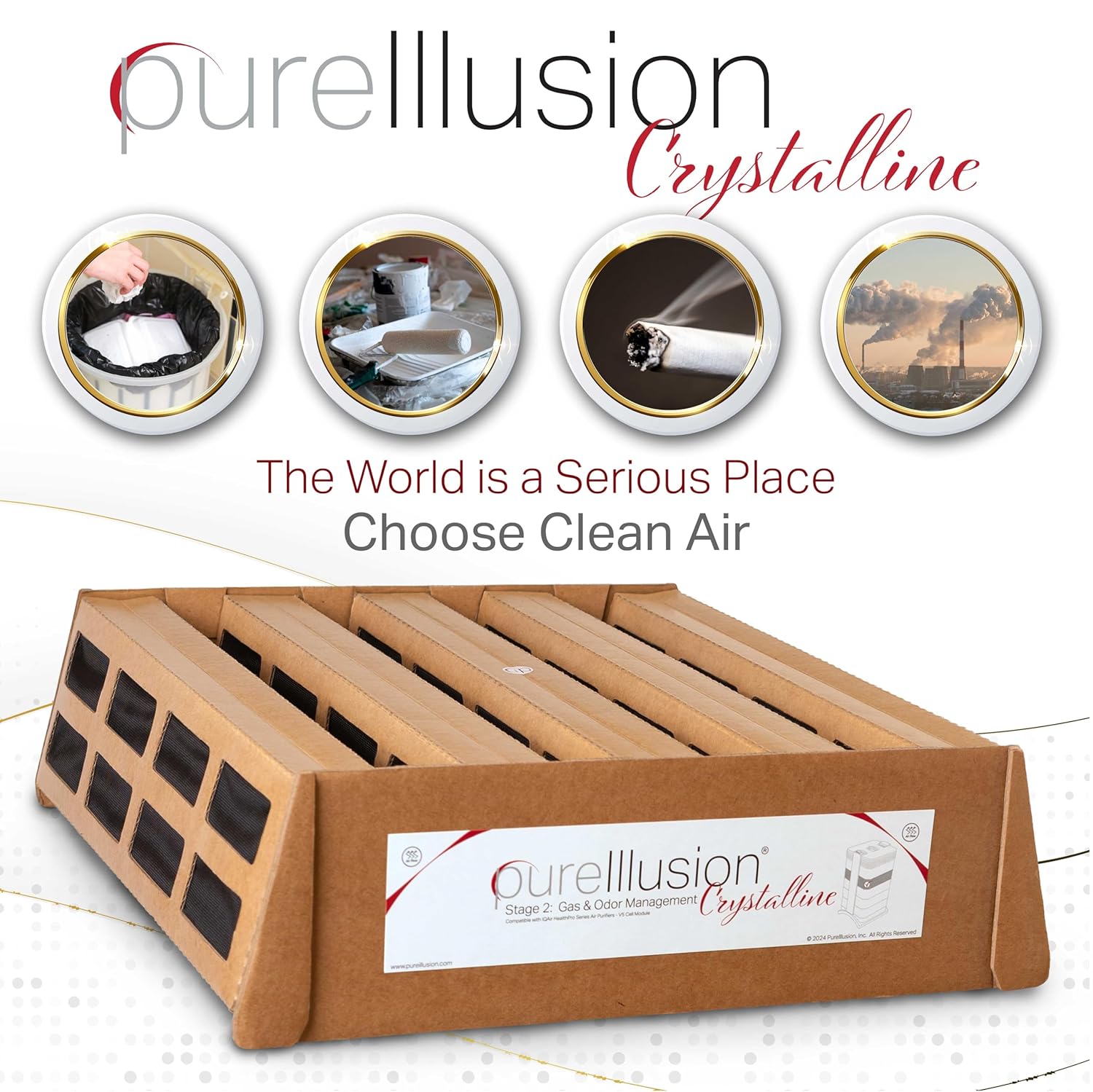 PureIllusion Wissenschaftlich Geprüfter Luftreiniger-Gasfilter für IQAir HealthPro V5 Zellenmodul