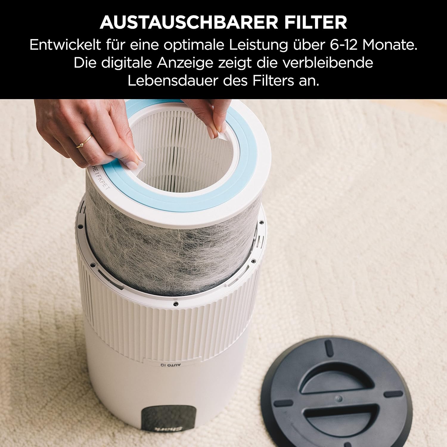 Shark Luftreiniger HEPA Filter für Allergene, Pollen & Bakterien, 60 m², Luftqualitätsmessung