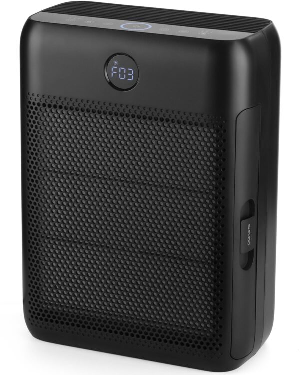 Slevoo Luftreiniger für große Räume mit H13 HEPA-Filter, 22 dB leise, schwarz