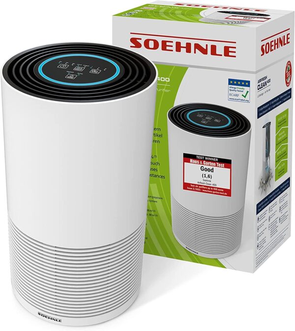 Soehnle Airfresh Clean - Luftreiniger mit HEPA-Filter, Smart Sensor, Flüsterleise