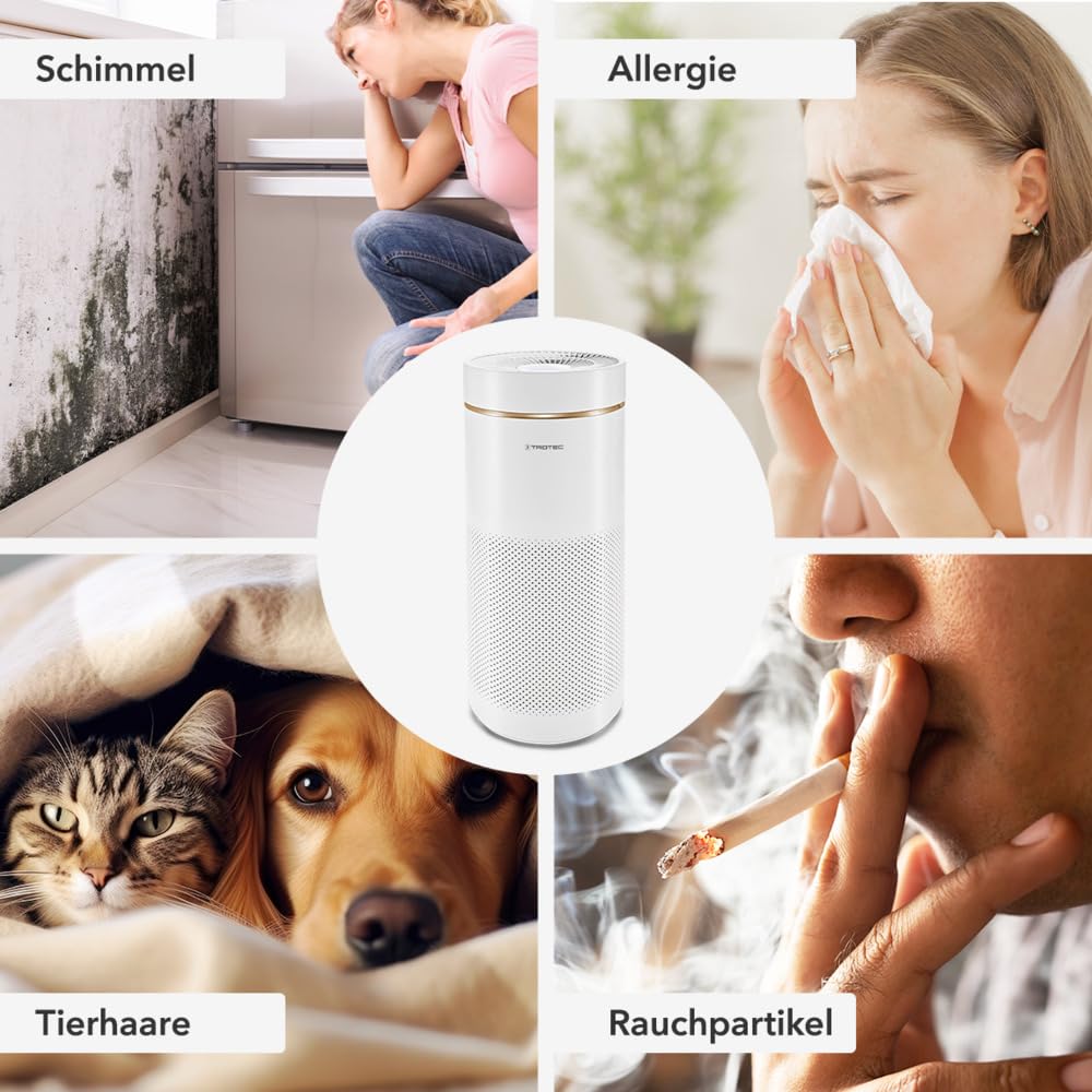TROTEC AirgoClean 170+ Luftreiniger HEPA 99,97% 5 Stufen Turbo Weiß für 42 m²
