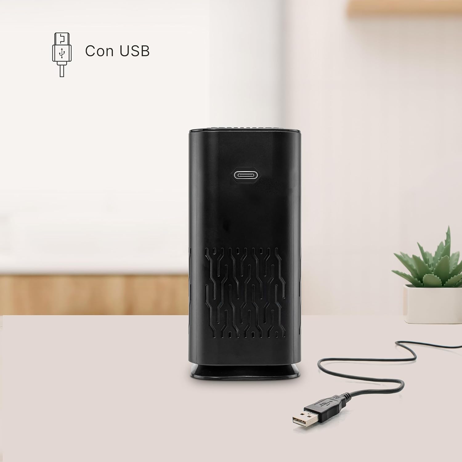 Ufesa Luftreiniger mit Negativionen, Aktivkohle, Ultra-leise ≤20dB, Nachtlicht