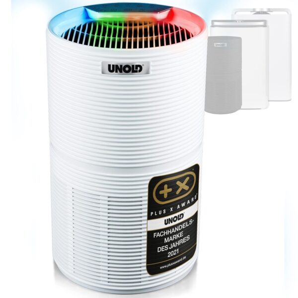 Unold 87210 Luftreiniger mit HEPA 13 Filter, Aktivkohle, für Allergene und Rauch